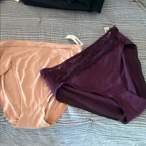 Soma Women's Lace Trim Panties - Purple and Peach